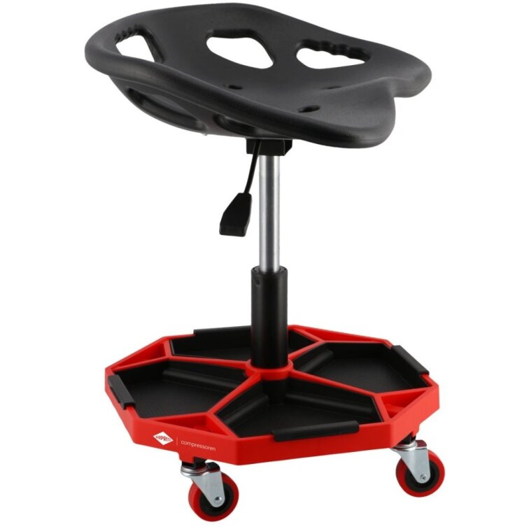 Profesionálna otočná dielenská stolička na kolieskach