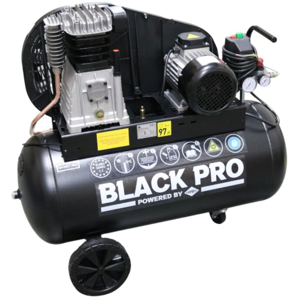 Dvojpiestový kompresor Black Pro B3800B 10 bar 3 hp/2,2 kW 245,6 l/min 90 l