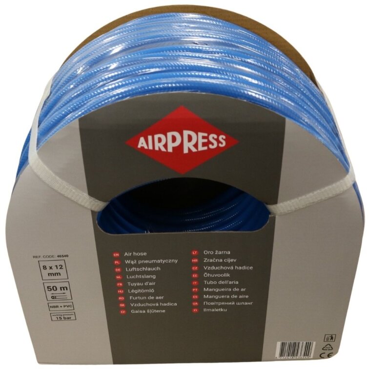 NBR+PVC hybridná vzduchová hadica 8 x 12 mm 15 bar 50 m