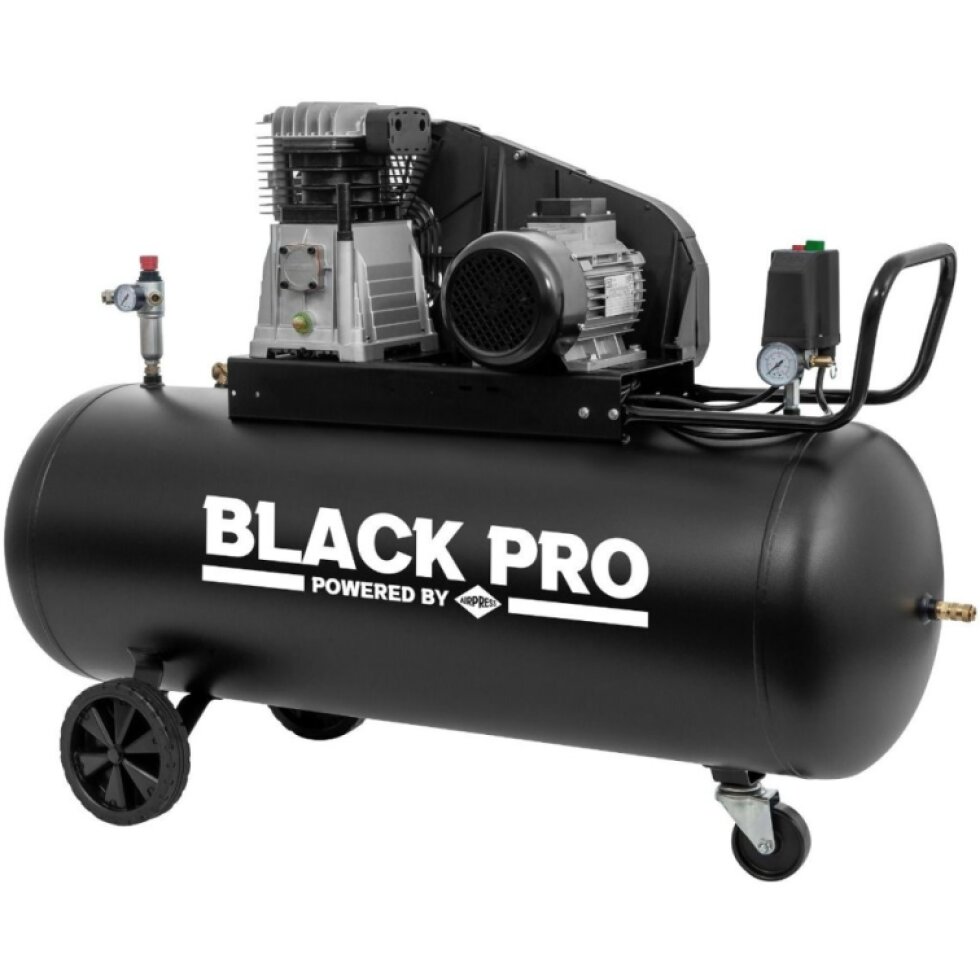 Black Pro B3800B 10 bar 4 hp/3 kW dvojpiestový kompresor 368,2 l/min 200 l