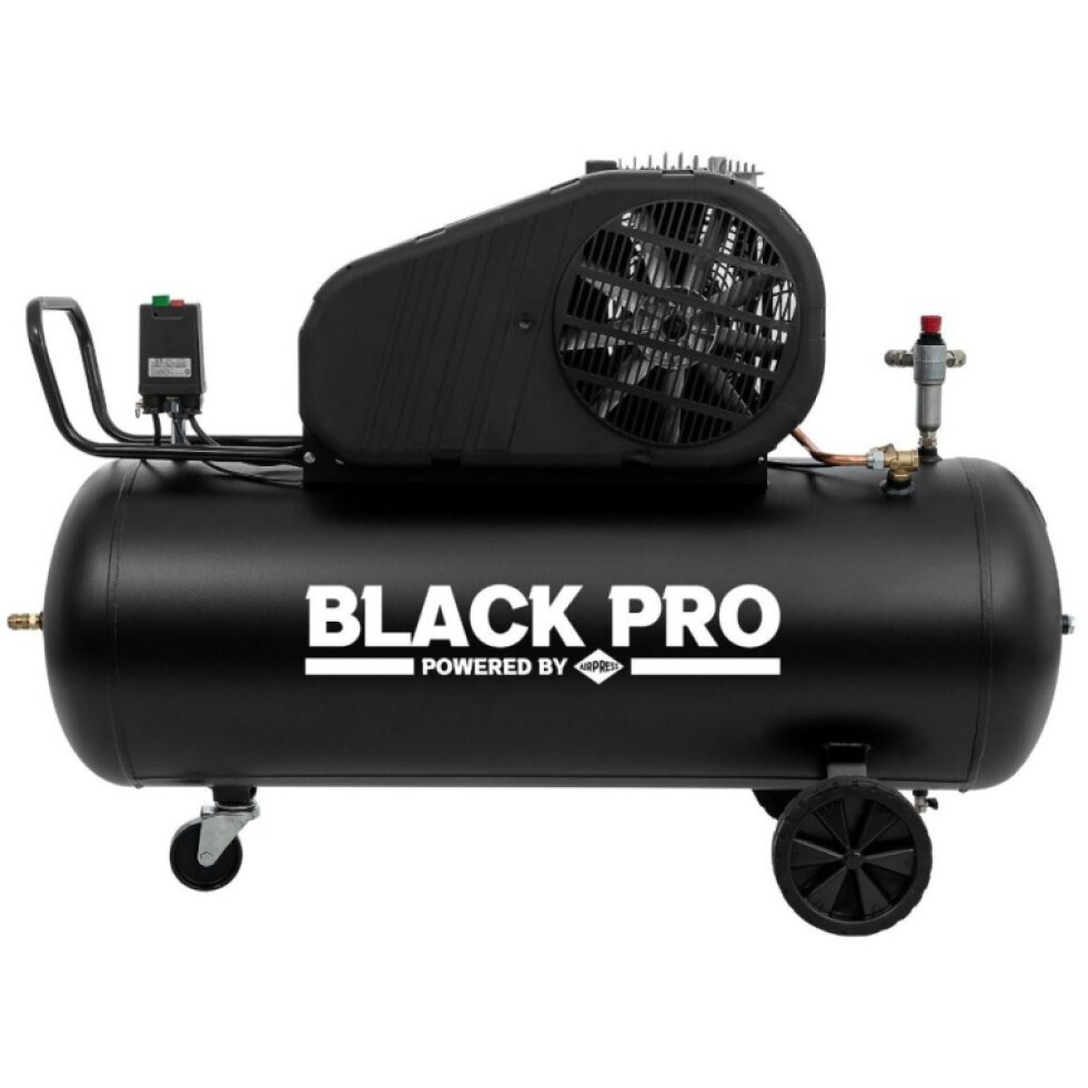 Black Pro B3800B 10 bar 4 hp/3 kW dvojpiestový kompresor 368,2 l/min 200 l