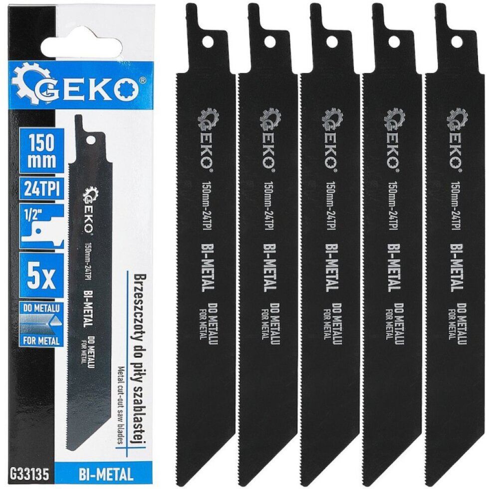 Bimetalové šabľové pílové listy 150 mm 24TPI 5el. (80)