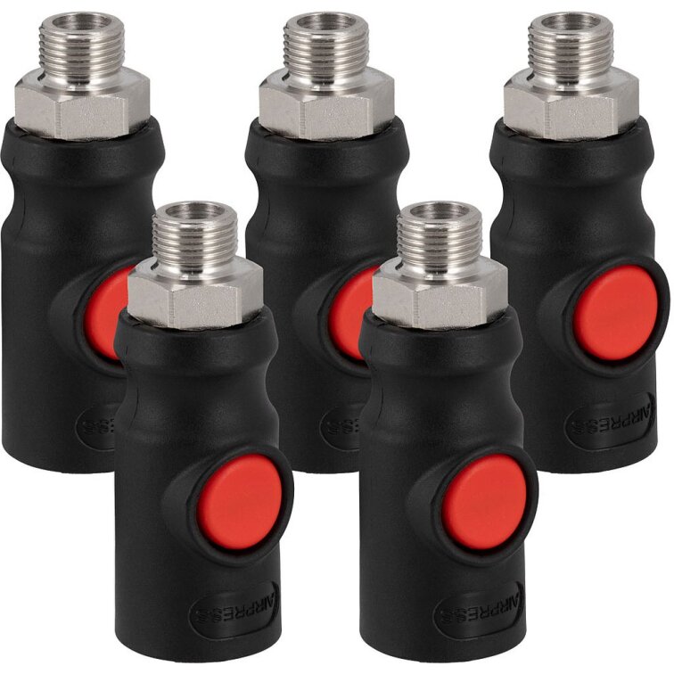 Bezpečnostná spojka 3/8" vonkajší závit 5 ks.