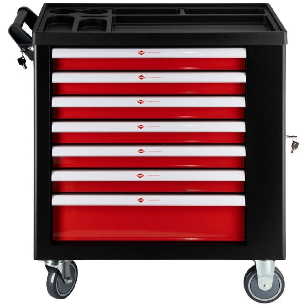 Kompaktný vozík na náradie 250 položiek 7 zásuviek