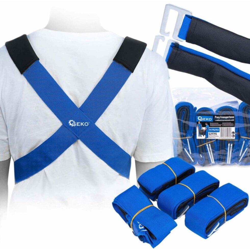 Prepravné popruhy s výstuhami na premiestňovanie nábytku 2,9 m/270 kg/50 mm (25)