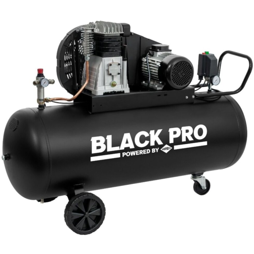 Black Pro B3800B 10 bar 4 hp/3 kW dvojpiestový kompresor 368,2 l/min 200 l