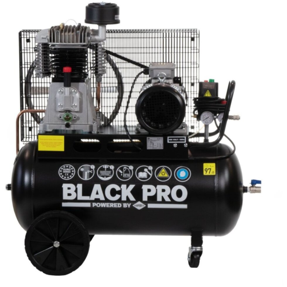 Dvojpiestový kompresor Black Pro NB5 11 bar 5,5 hp/4 kW 443,6 l/min 90 l
