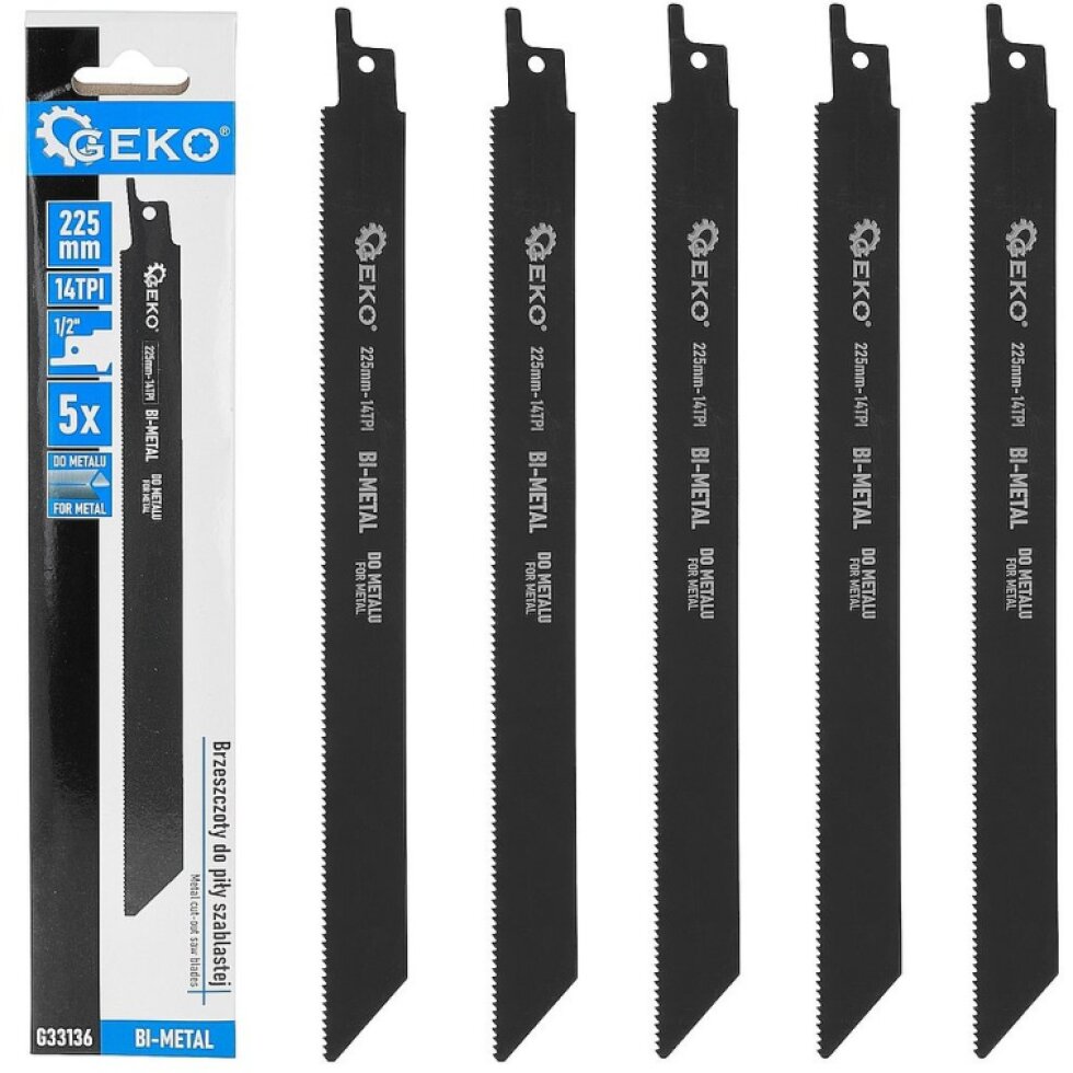 Bimetalové pílové listy pre šabľovú pílu na kov 225 mm 14TPI 5el. (80)