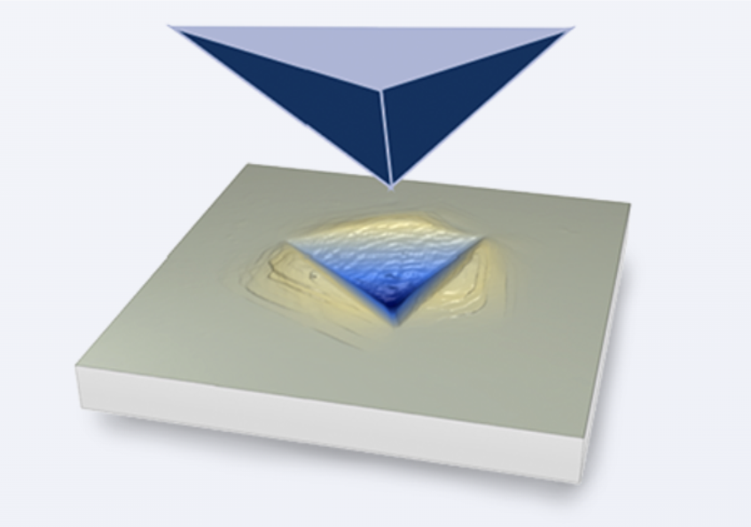 Obrázek 1: Vtlačování do vzorku