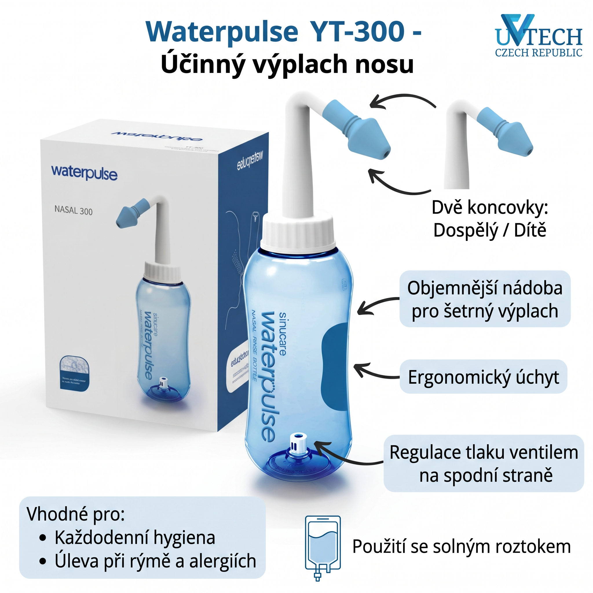 Waterpulse YT-300 konvička na výplach nosu