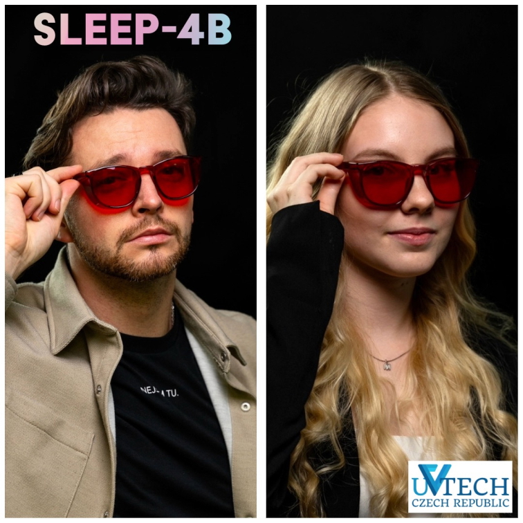 SLEEP-4B brýle blokující modré světlo - červené