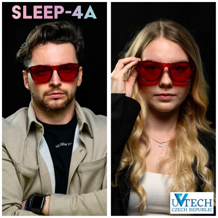 SLEEP-4A brýle blokující modré světlo - červené