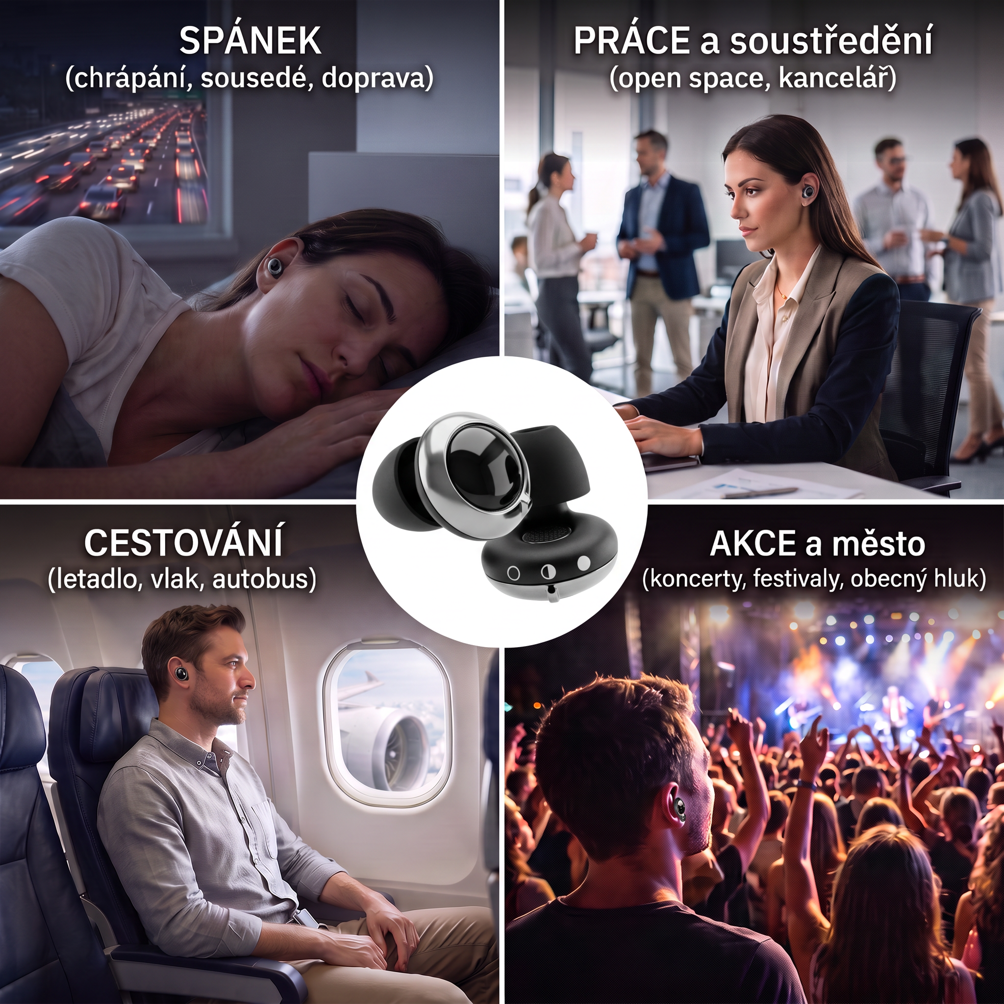 Noise-4 Pro špunty do uší s nastavitelnou propustností hluku