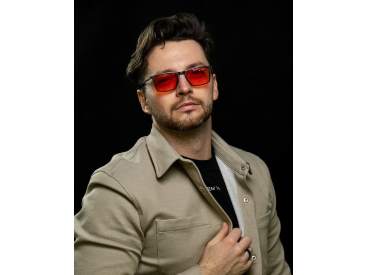 SLEEP-3R stylové brýle proti modrému a zelenému světlu - červené