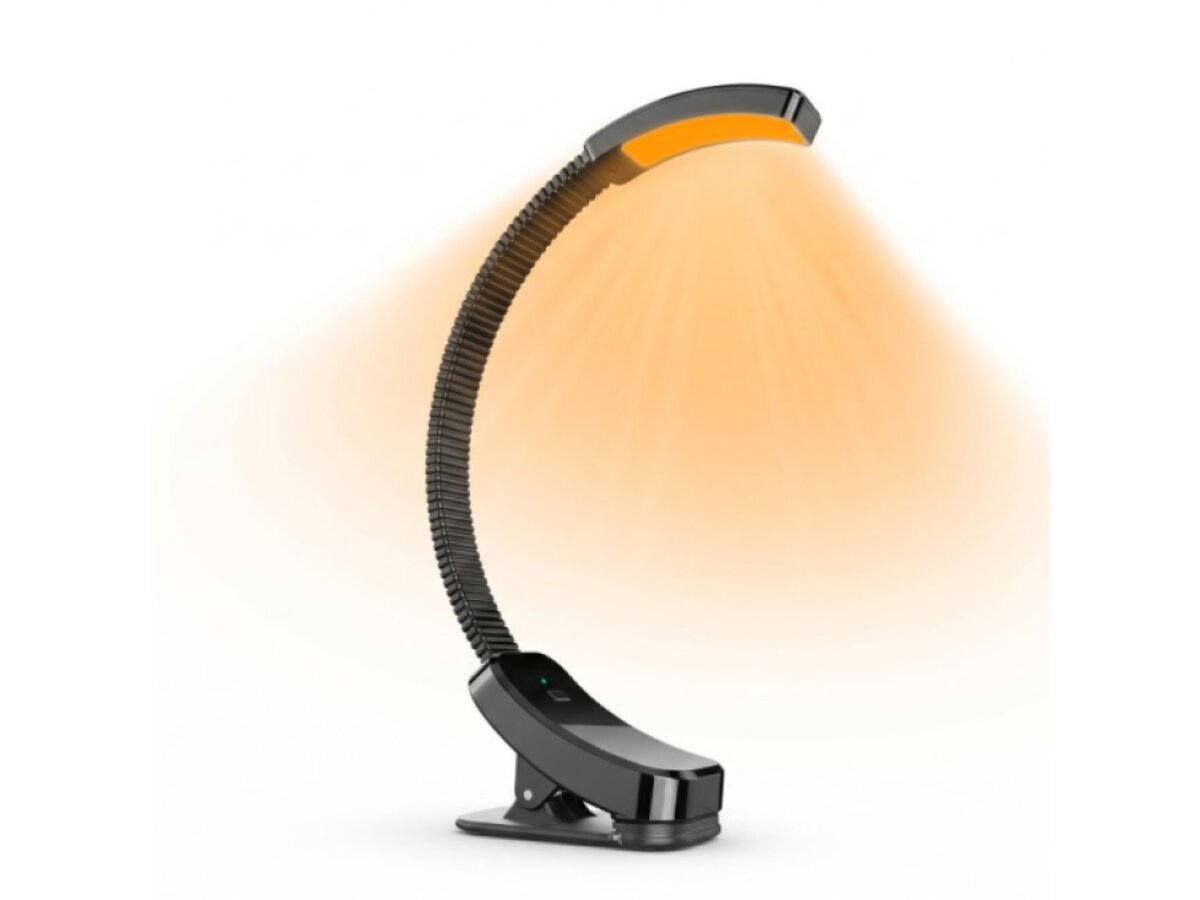 NIGHT-2 oranžová LED lampička bez obsahu modré s klipem, stmívatelná