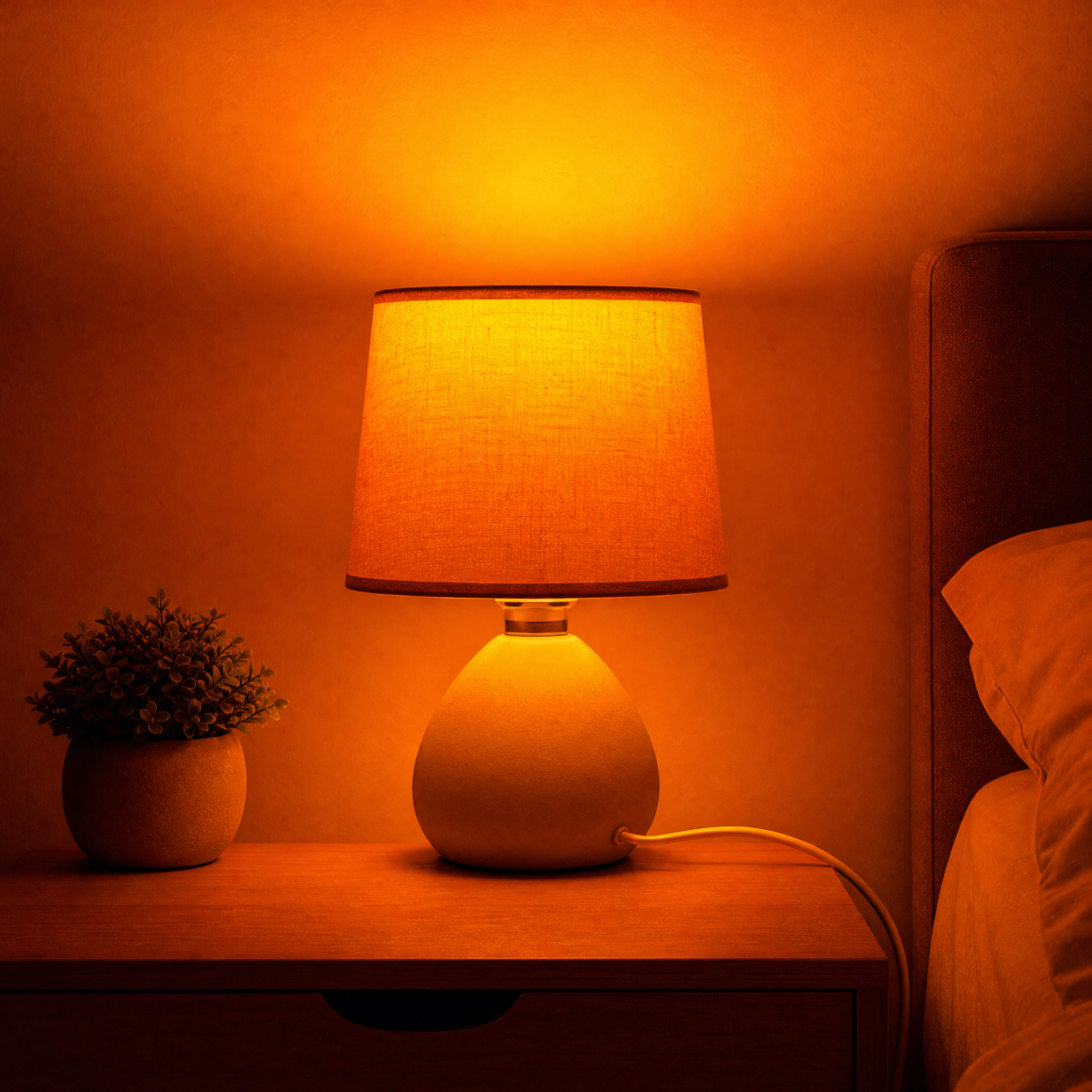 Biodynamická večerní oranžová LED žárovka E27 2W