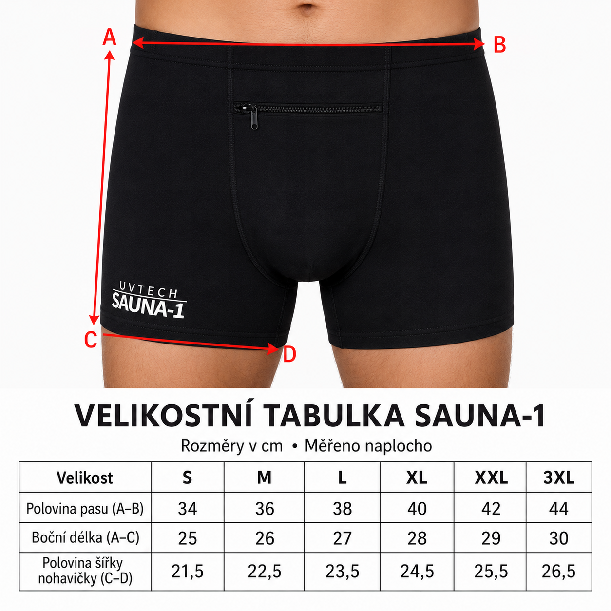 Sauna-1 pánske boxerky s chladiacimi vložkami do sauny