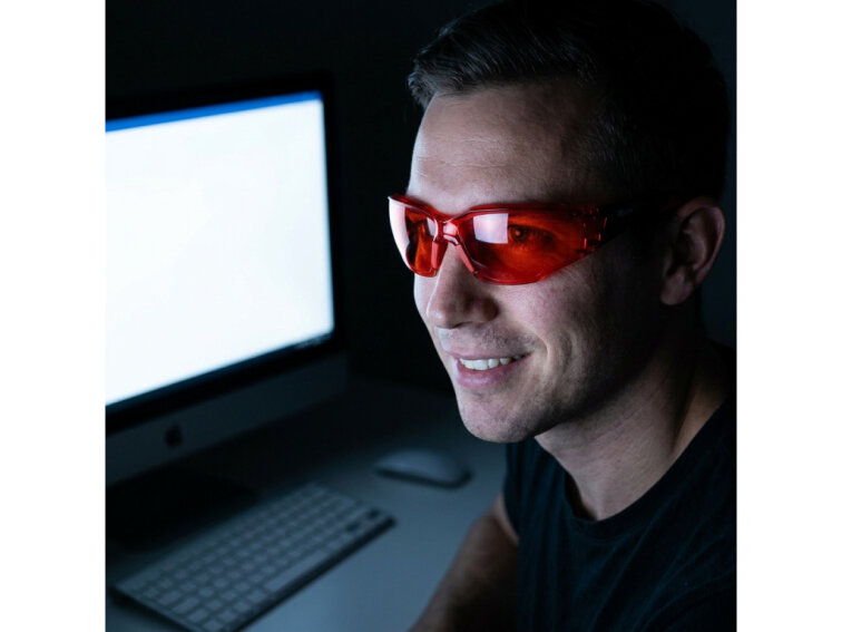 SLEEP-X2 brýle blokující modré světlo - červené