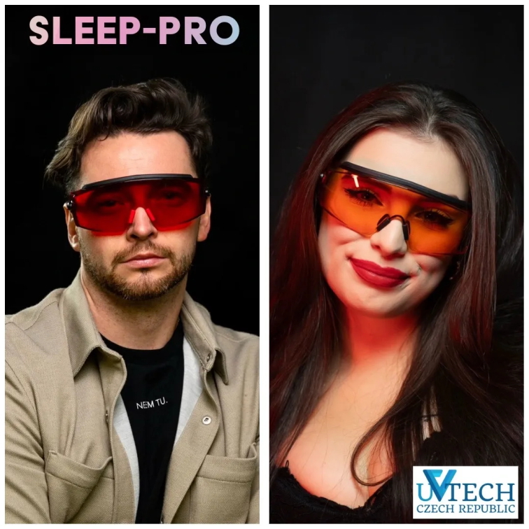 SLEEP-PRO červené brýle proti modrému a zelenému světlu
