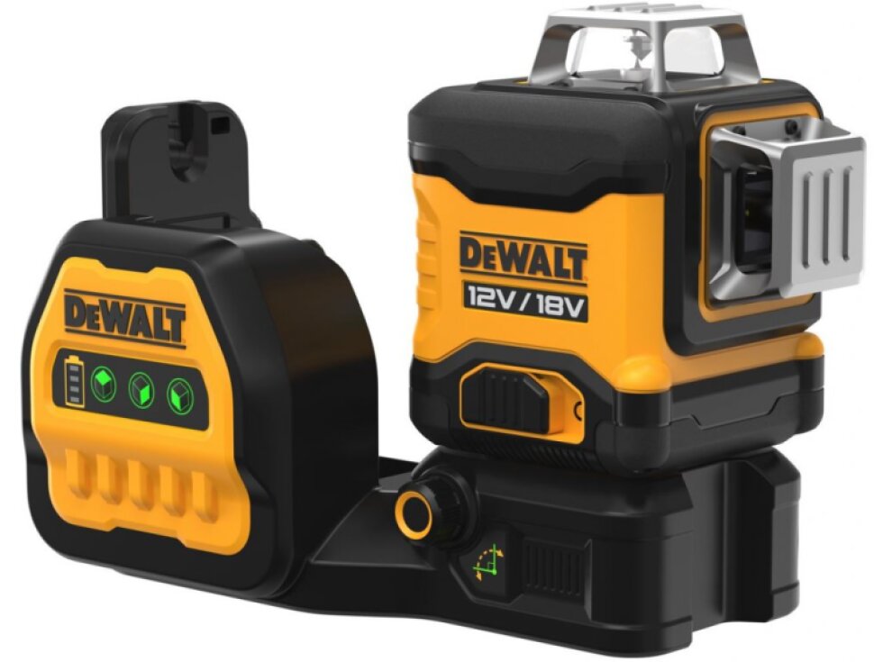 DCE089NG18 DeWALT 12V/18V AKU LASER, 3X ZELENÝ PAPRSEK 360°, BEZ BATERIE A NABÍJEČKY