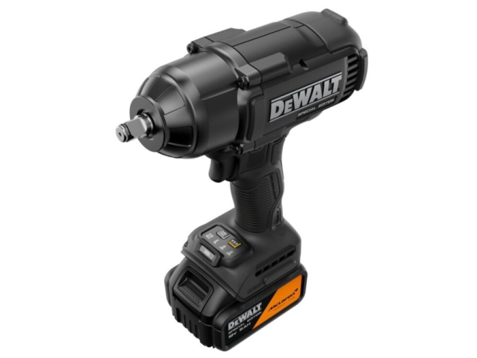 DCF99MP2T-QW DEWALT MCLAREN 18V AKU BEZUHLÍKOVÝ RÁZOVÝ UTAHOVÁK 1/2", 2 X 5,0 AH BATERIE, NABÍJEČKA, KUFR T-STAK