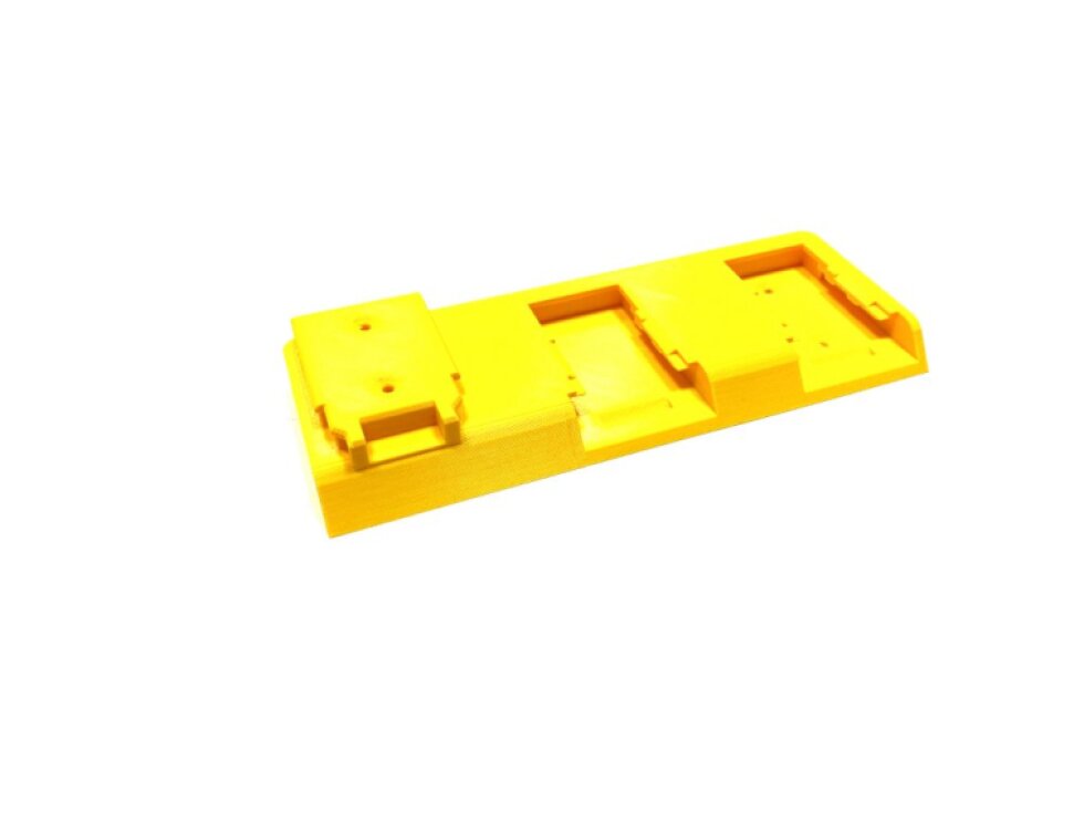 3D Holder TRIO HYBRID držák aku baterií a stroje Dewalt žlutý