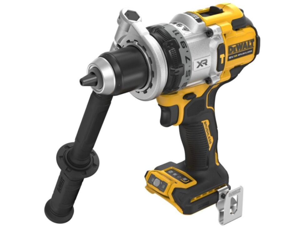 DCD1007NT DEWALT AKU 18V BEZUHLÍKOVÁ VRTAČKA S PŘÍKLEPEM, BEZ BATERIE A NABÍJEČKY, KUFR T-STAK