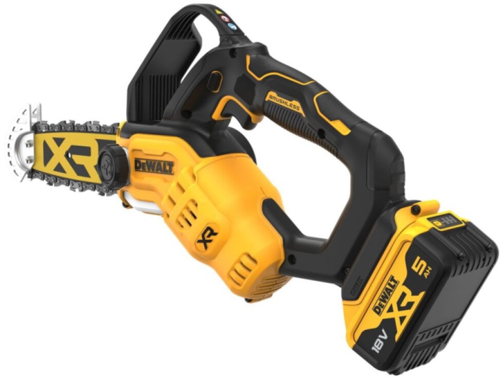 DCMPS520P1 DEWALT 18V AKU BEZUHLÍKOVÁ PROŘEZÁVÁCÍ PILA, 1 X 5,0 AH BATERIE, NABÍJEČKA