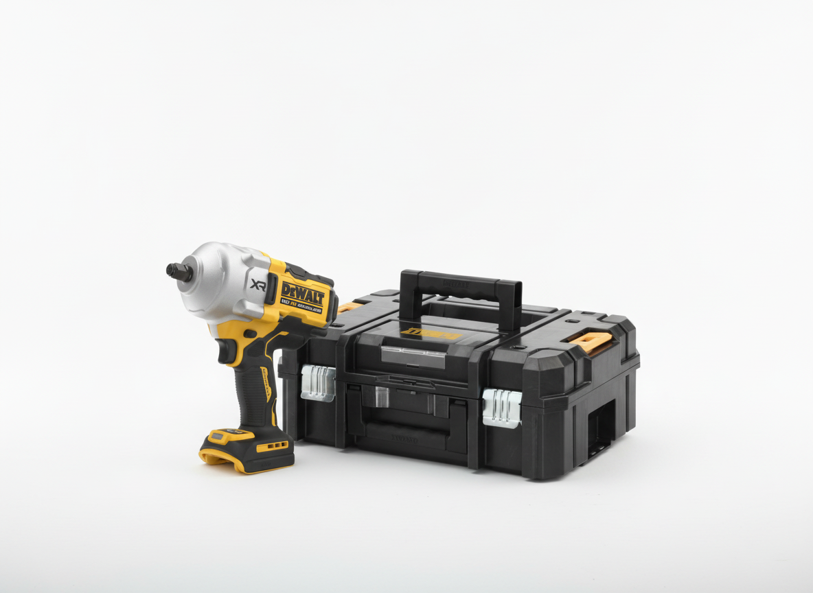 DCF961NT DEWALT 18V AKU BEZUHLÍKOVÝ RÁZOVÝ UTAHOVÁK 1/2" , BEZ BATERIE A NABÍJEČKY, KUFR T-STAK
