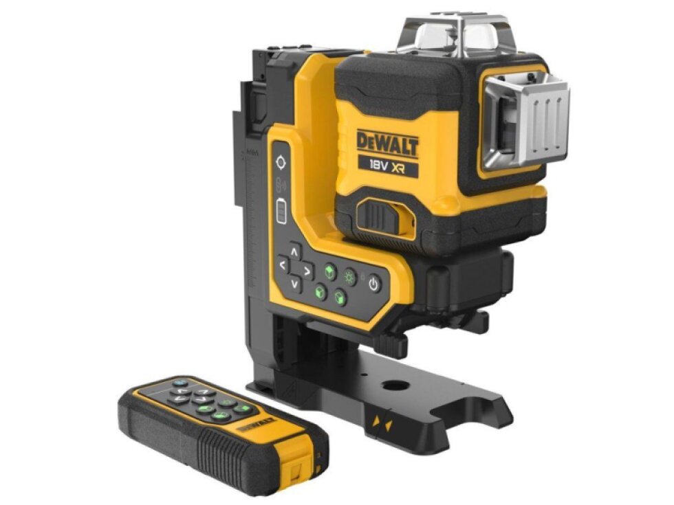 DCLE34035B-XJ DEWALT AKU LASER 18V XR 3X ZELENÝ PAPRSEK 360° S DÁLKOVÝM OVLÁDÁNÍM, BEZ BATERIE A NABÍJEČKY