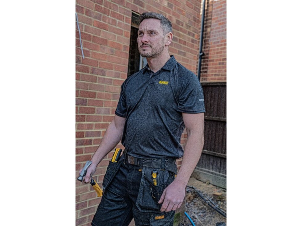 PÁNSKÉ POLO TRIČKO DEWALT ORIGINAL ČERNÉ RUTLAND PERFORMANCE*