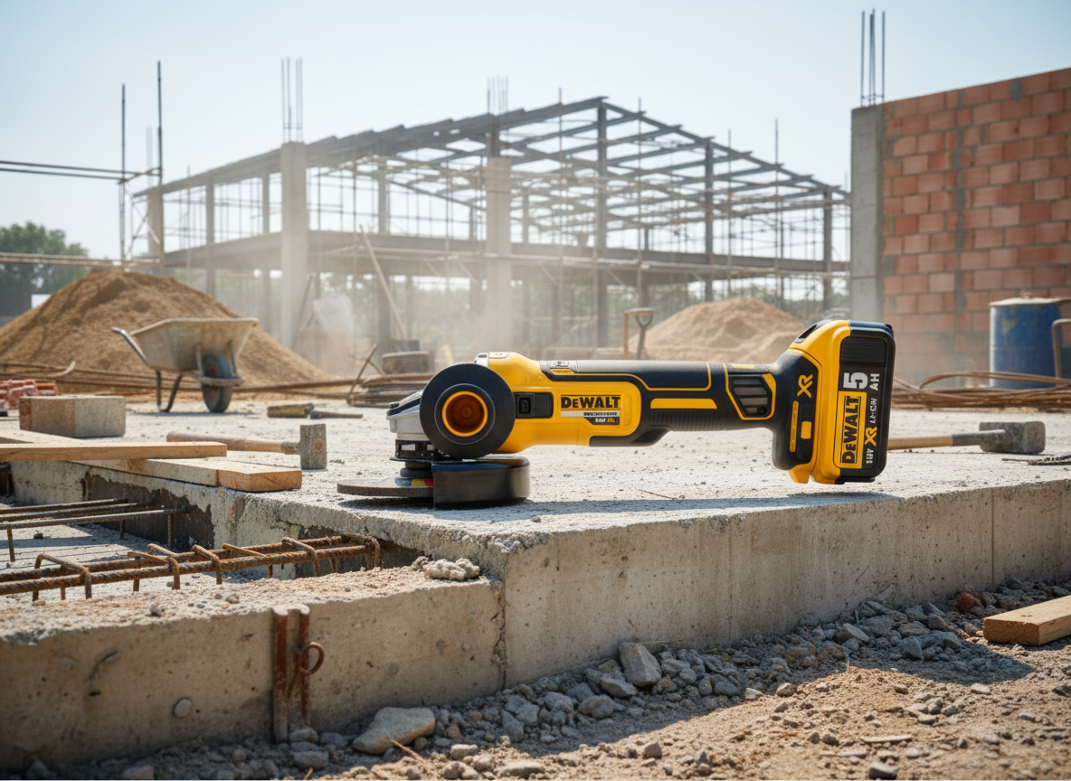 DCG405P3 DEWALT 18V AKU BEZUHLÍKOVÁ 125MM ÚHLOVÁ BRUSKA, 3 X BATERIE XR LI-ION 5,0 AH, NABÍJEČKA, KUFR T-STAK