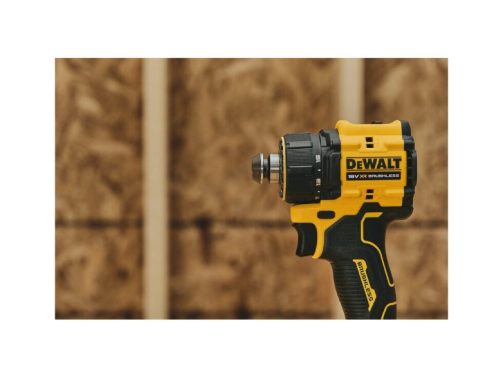 DCD803NT DEWALT 18V AKU BEZUHLÍKOVÁ VRTAČKA S VÝMĚNNÝMI HLAVAMI, BEZ BATERIE A NABÍJEČKY, KUFR T-STAK
