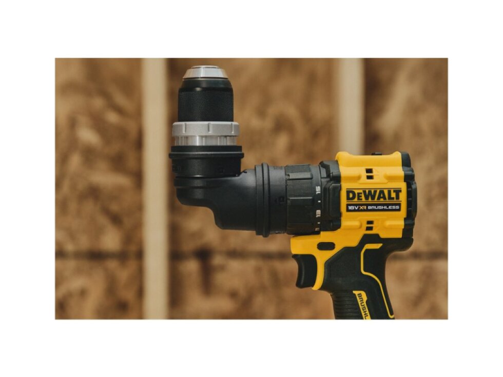 DCD803NT DEWALT 18V AKU BEZUHLÍKOVÁ VRTAČKA S VÝMĚNNÝMI HLAVAMI, BEZ BATERIE A NABÍJEČKY, KUFR T-STAK