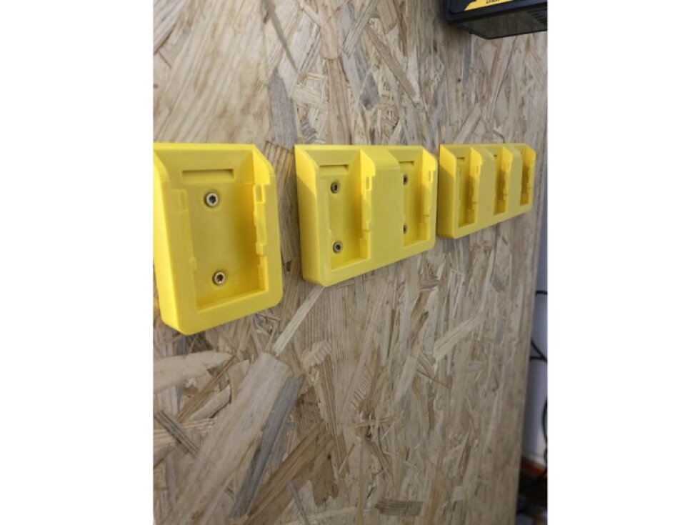 3D Holder DUO držák aku baterií Dewalt žlutý