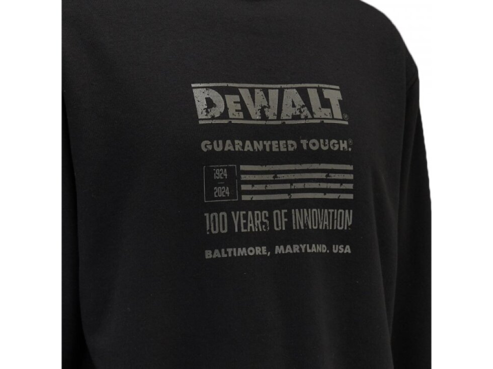 PÁNSKÁ STRETCH MIKINA BEZ KAPUCE DEWALT ORIGINAL 100 LET VÝROČÍ*