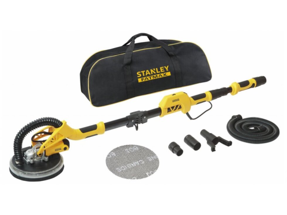 SFMEE500S-QS STANLEY FATMAX EXCENTRICKÁ 750 W BRUSKA NA SÁDROKARTON S TELESKOPICKOU RUKOJETÍ