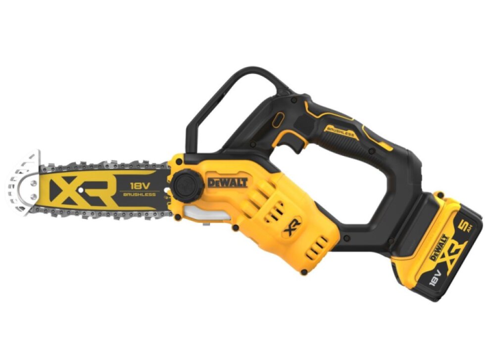 DCMPS520P1 DEWALT 18V AKU BEZUHLÍKOVÁ PROŘEZÁVÁCÍ PILA, 1 X 5,0 AH BATERIE, NABÍJEČKA