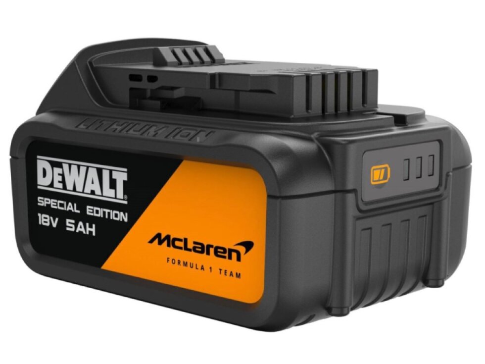 DEWALT MCLAREN 18 V NASUNOVACÍ AKUMULÁTOR XR LI-ION S KAPACITOU 5,0 AH