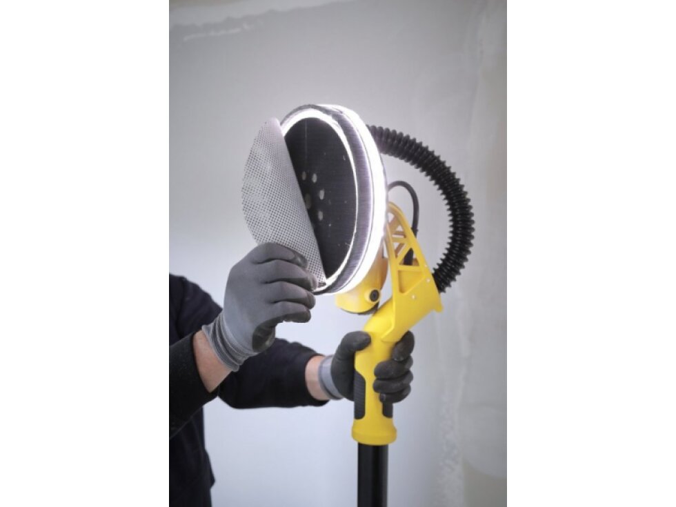 SFMEE500S-QS STANLEY FATMAX EXCENTRICKÁ 750 W BRUSKA NA SÁDROKARTON S TELESKOPICKOU RUKOJETÍ