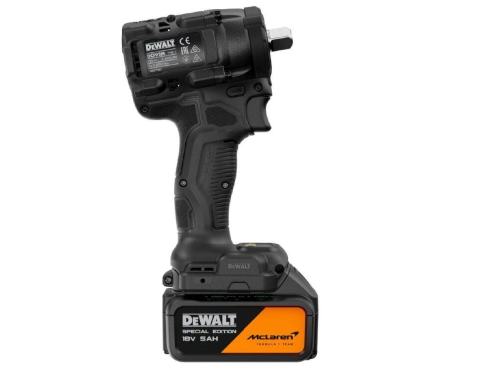 DCF92MP2T-QW DEWALT MCLAREN 18V AKU BEZUHLÍKOVÝ 1/2" RÁZOVÝ UTAHOVÁK, 2 X 5,0 AH BATERIE, NABÍJEČKA, KUFR T-STAK