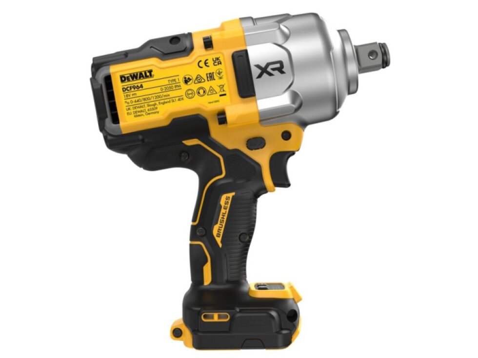 DCF964NT DEWALT 18V AKU BEZUHLÍKOVÝ RÁZOVÝ UTAHOVÁK 3/4", BEZ BATERIE A NABÍJEČKY, KUFR T-STAK