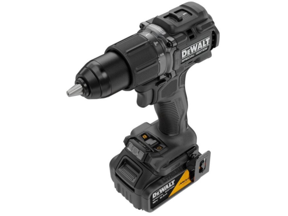 DCD86MP1T-QW DEWALT MCLAREN 18V AKU BEZUHLÍKOVÁ PŘÍKLEPOVÁ VRTAČKA, 1 X 5,0 AH BATERIE, NABÍJEČKA, KUFR T-STAK
