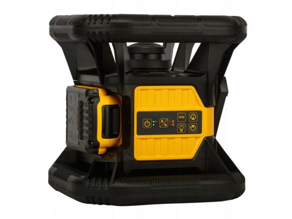 DCK374D1R DEWALT SADA ROTAČNÍHO, ČERVENÉHO LASERU 360° SAMONIVELACE, 1X 2,0aH BATERIE, STATIV, MĚŘÍCÍ TYČ A DALŠÍ PŘÍSLUŠENSTVÍ,
