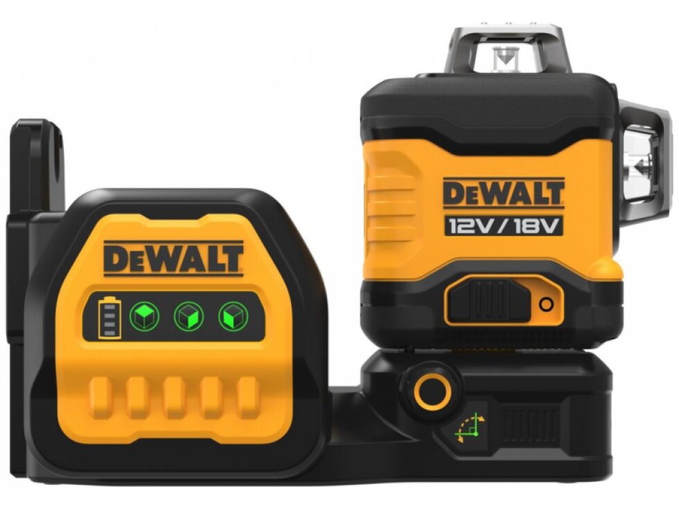 DCE089NG18 DeWALT 12V/18V AKU LASER, 3X ZELENÝ PAPRSEK 360°, BEZ BATERIE A NABÍJEČKY
