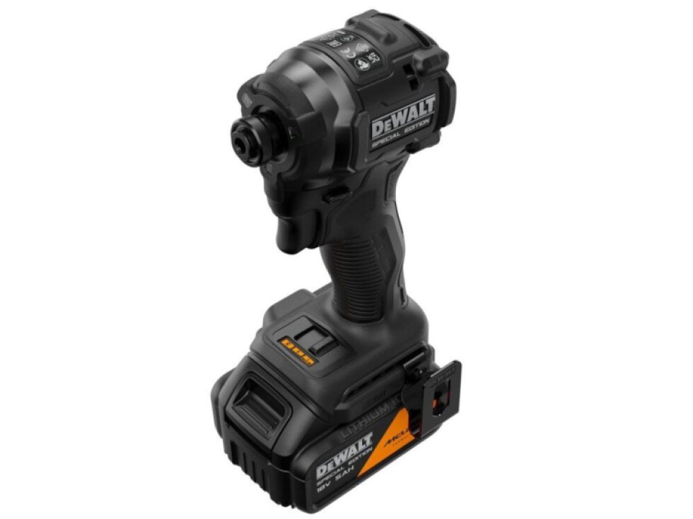 DCF86MP2T-QW DEWALT MCLAREN 18V AKU BEZUHLÍKOVÝ RÁZOVÝ UTAHOVÁK 1/4", 2 X 5,0 AH BATERIE, NABÍJEČKA, KUFR T-STAK