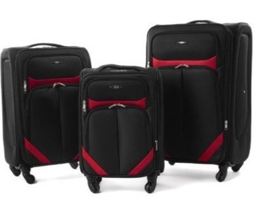 Cestovní Kufr LAVIA - Černý-Červený
