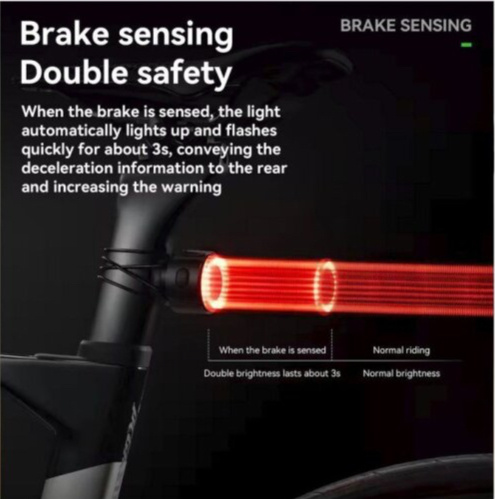 ROCKBROS Super 6 - Inteligentní zadní světlo s automatickým brzdovým efektem