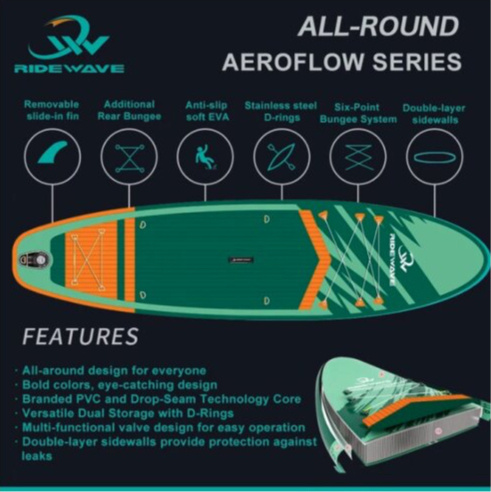 RIDEWAVE AEROFLOW 10'6" Paddleboard - Lehký a Stabilní