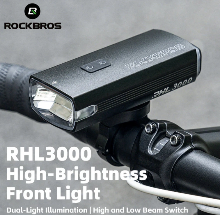 ROCKBROS 3000 Lm Přední světlo a Powerbanka